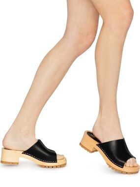 Swedish Hasbeens Ann Low Sandals Mules Clogs